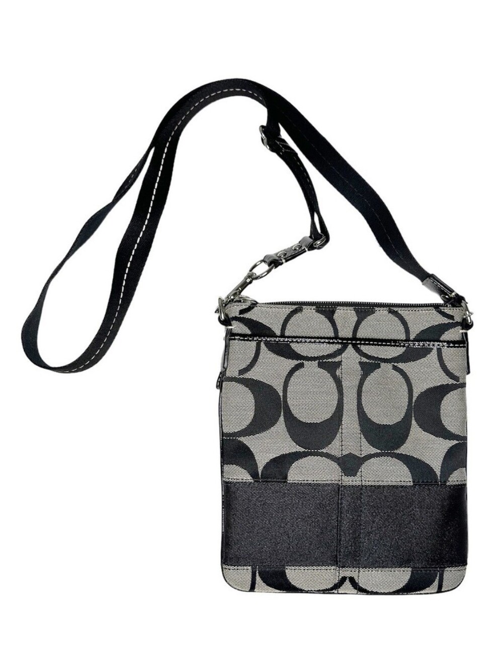 Coach Signature Swing pack Monogram Canvas Crossbody Bag